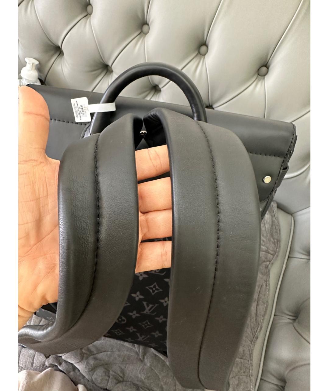 LOUIS VUITTON Черный кожаный рюкзак, фото 6