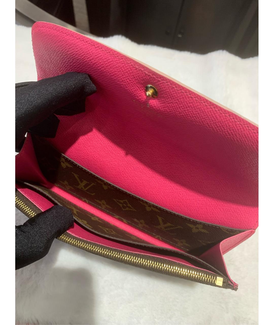 LOUIS VUITTON Коричневый кошелек, фото 7