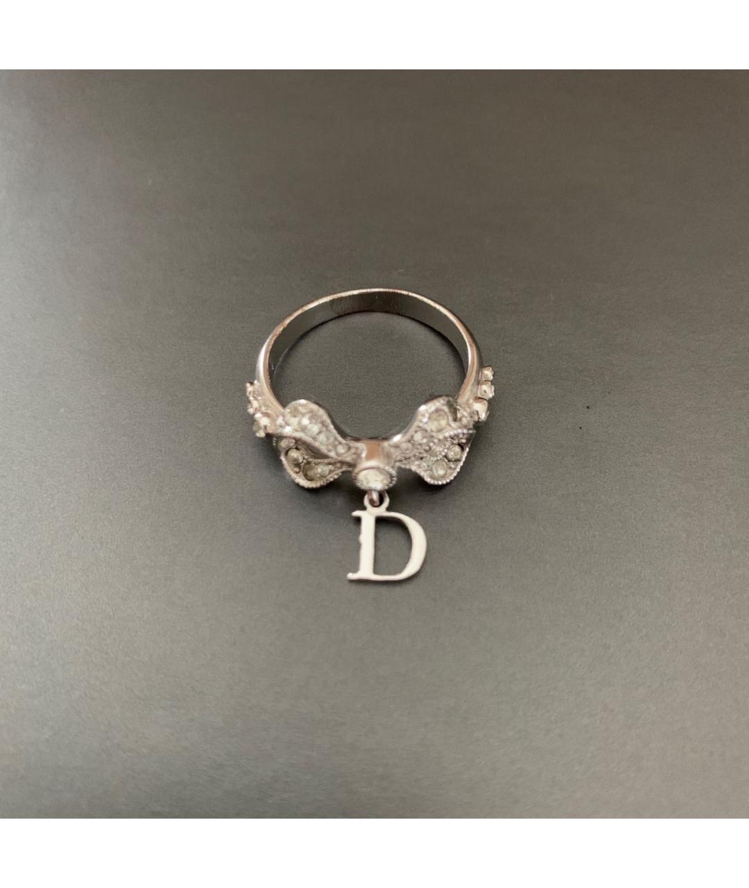 CHRISTIAN DIOR Серебряное металлическое кольцо, фото 6
