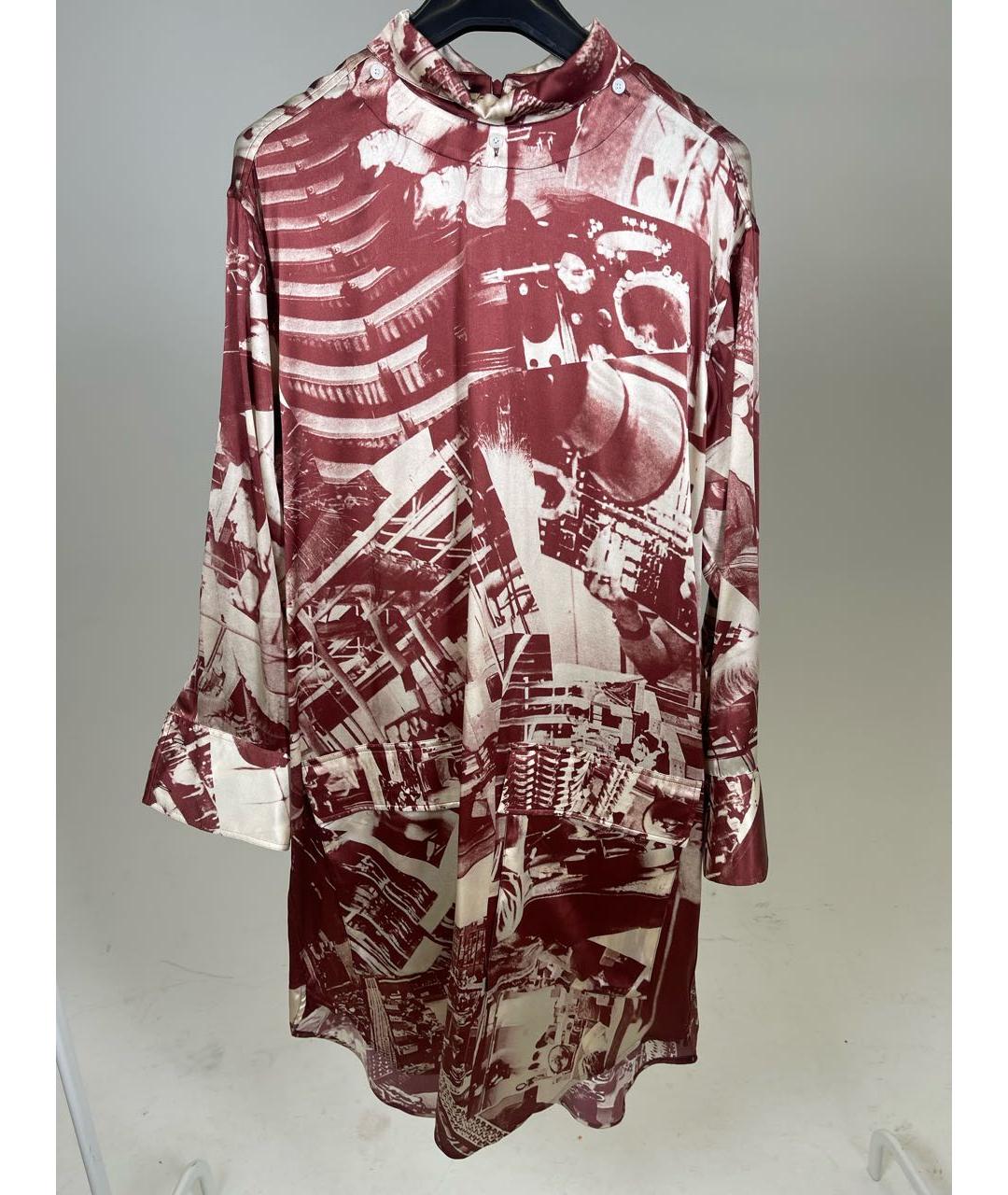 CELINE Бордовый шелковый костюм с юбками, фото 9