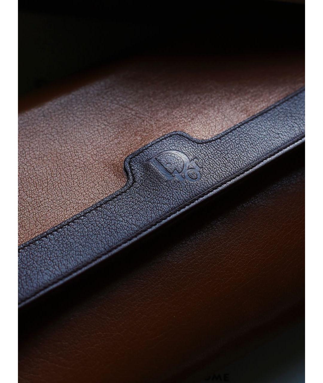 CHRISTIAN DIOR PRE-OWNED Коричневая кожаная сумка с короткими ручками, фото 7
