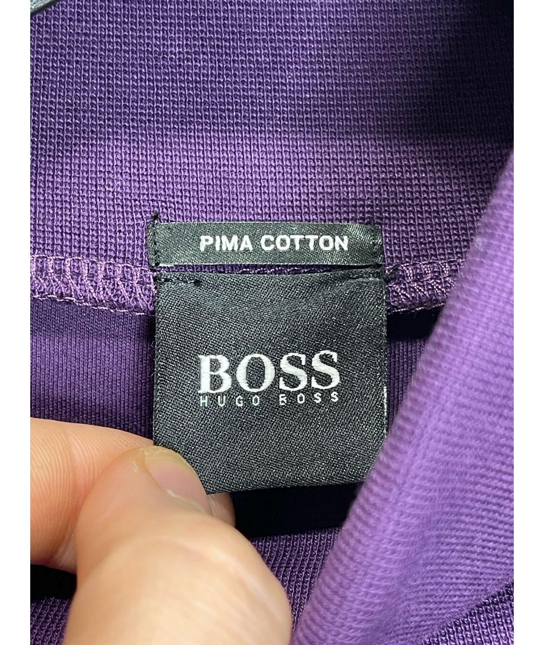 HUGO BOSS Фиолетовая хлопковая водолазка, фото 6