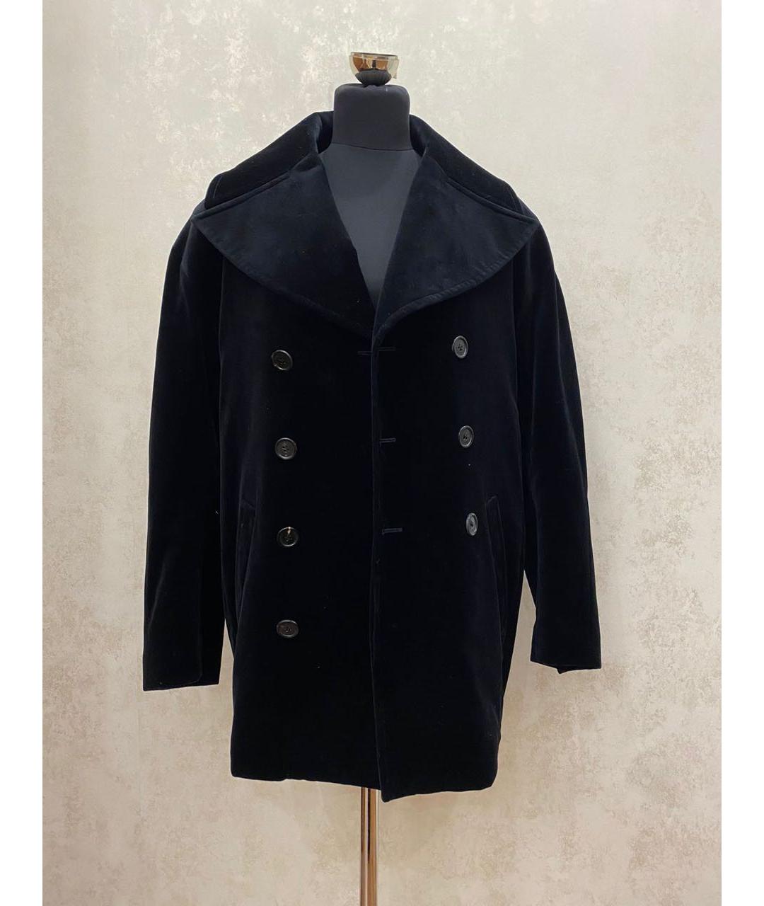 SAINT LAURENT Черное пальто, фото 4