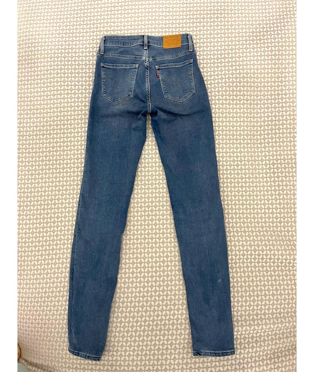 LEVI'S Синие хлопко-полиэстеровые джинсы слим, фото 2