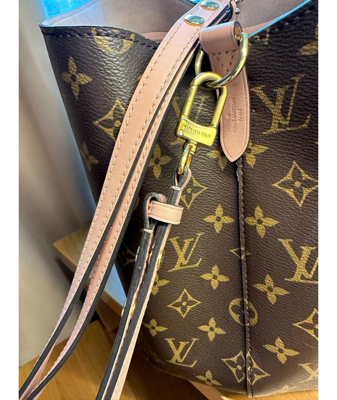 LOUIS VUITTON Коричневая сумка через плечо из искусственной кожи, фото 5