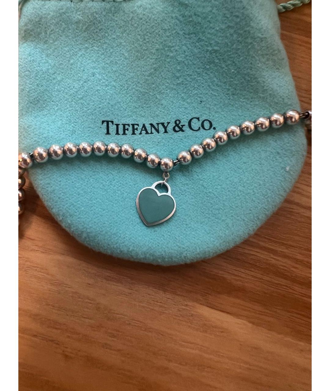 TIFFANY&CO Бирюзовый серебряный браслет, фото 6