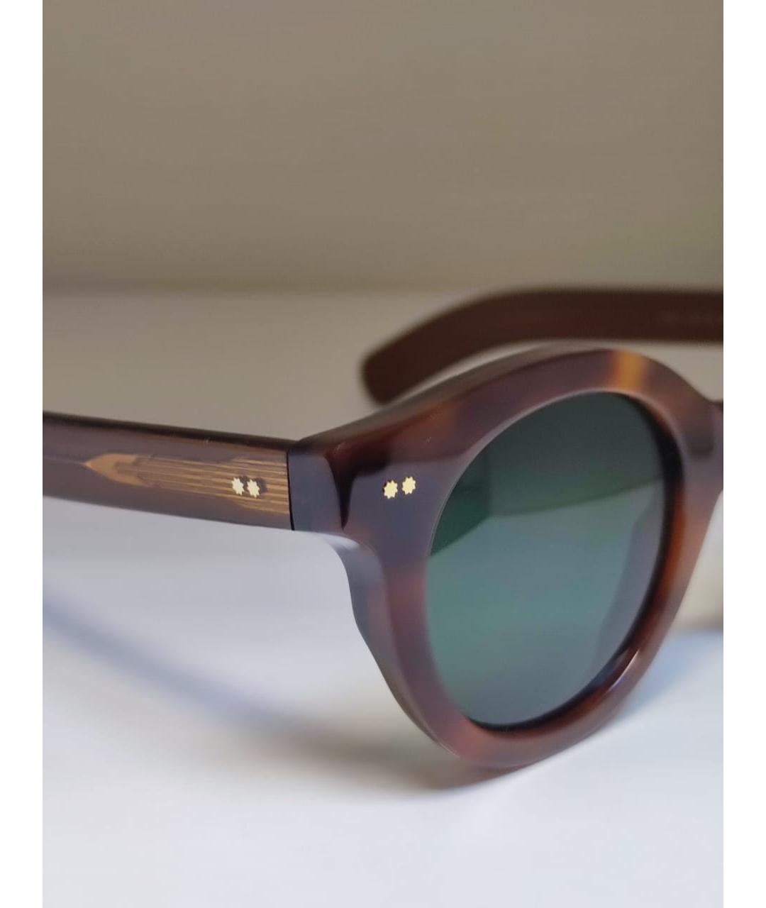 CUTLER & GROSS Коричневые пластиковые солнцезащитные очки, фото 3