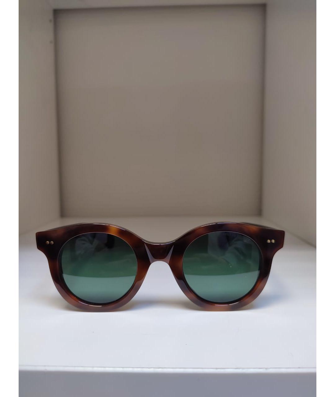 CUTLER & GROSS Коричневые пластиковые солнцезащитные очки, фото 9