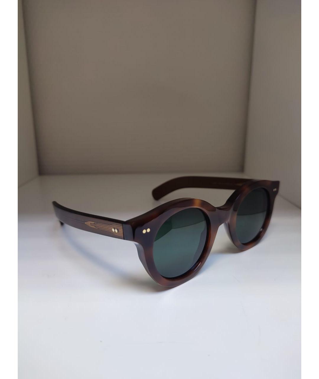 CUTLER & GROSS Коричневые пластиковые солнцезащитные очки, фото 2