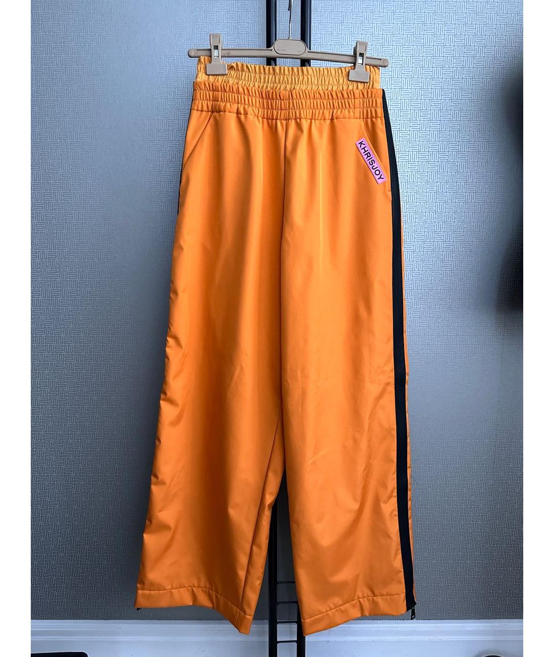KHRISJOY Оранжевое брюки широкие, фото 8