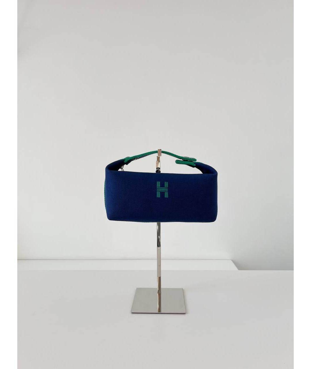 HERMES Синяя косметичка, фото 6