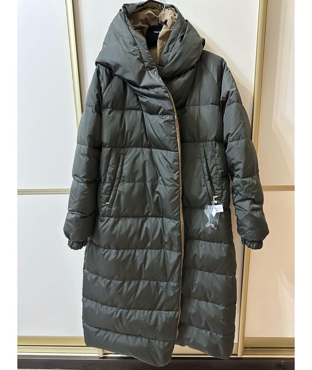 MAX MARA Хаки полиамидовый пуховик, фото 8