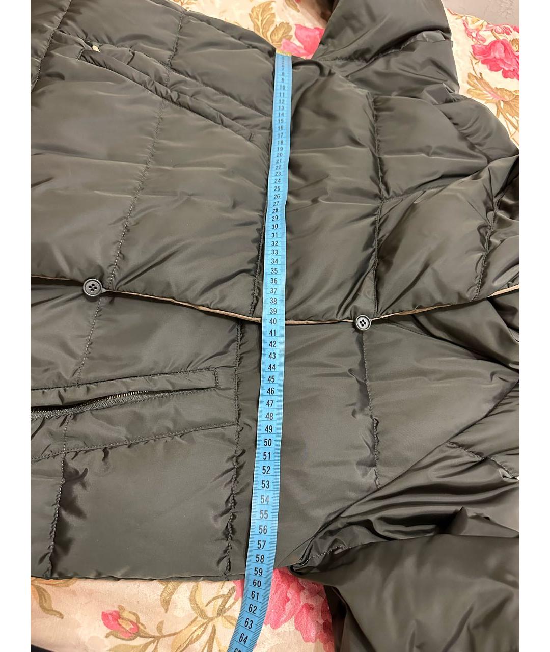 MAX MARA Хаки полиамидовый пуховик, фото 5