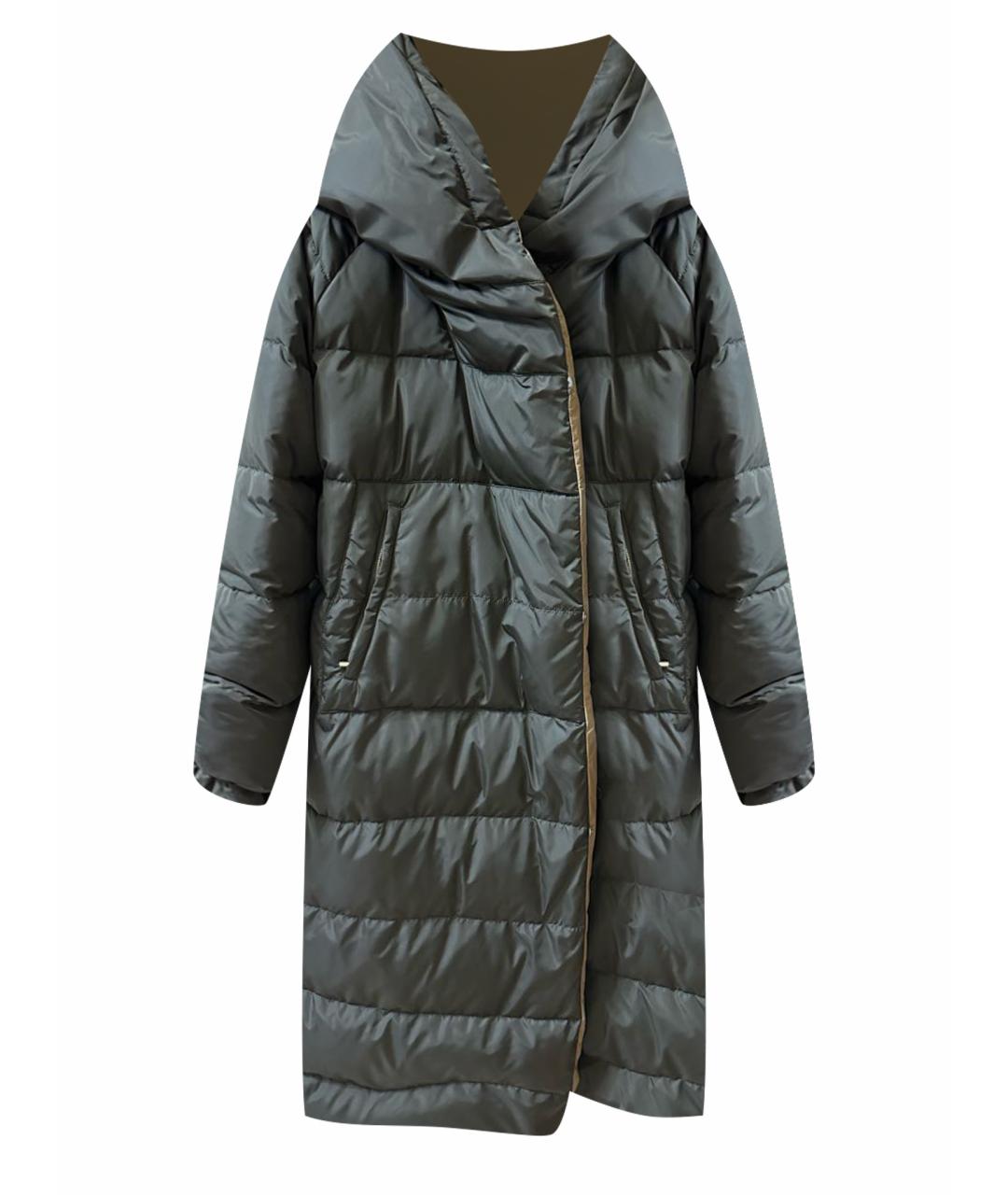 MAX MARA Хаки полиамидовый пуховик, фото 1