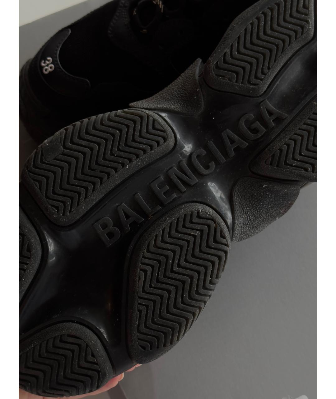 BALENCIAGA Черные текстильные кроссовки, фото 5