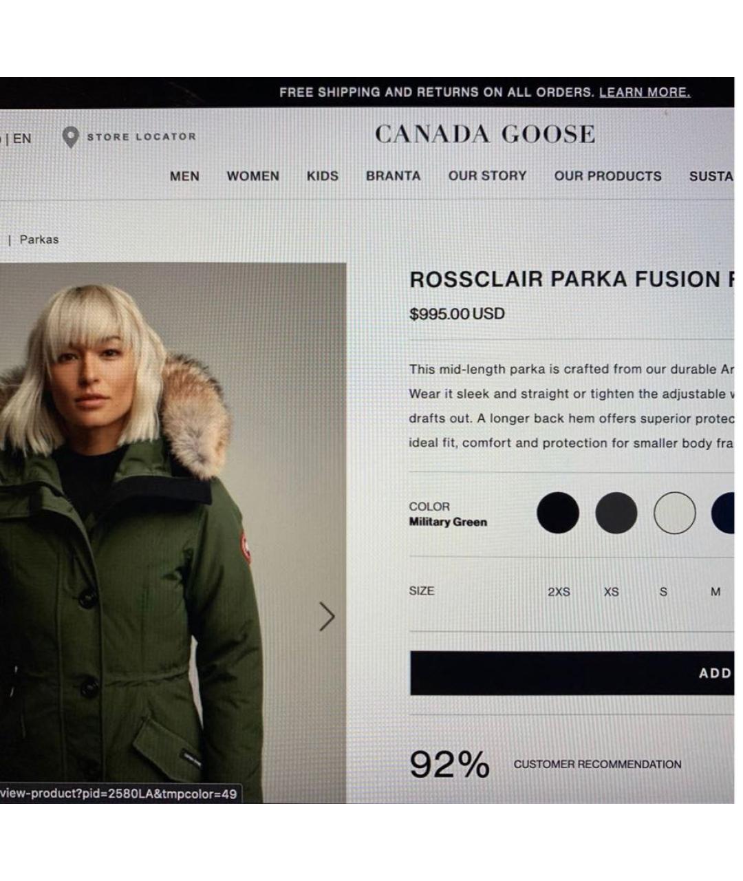 CANADA GOOSE Хаки парка, фото 7