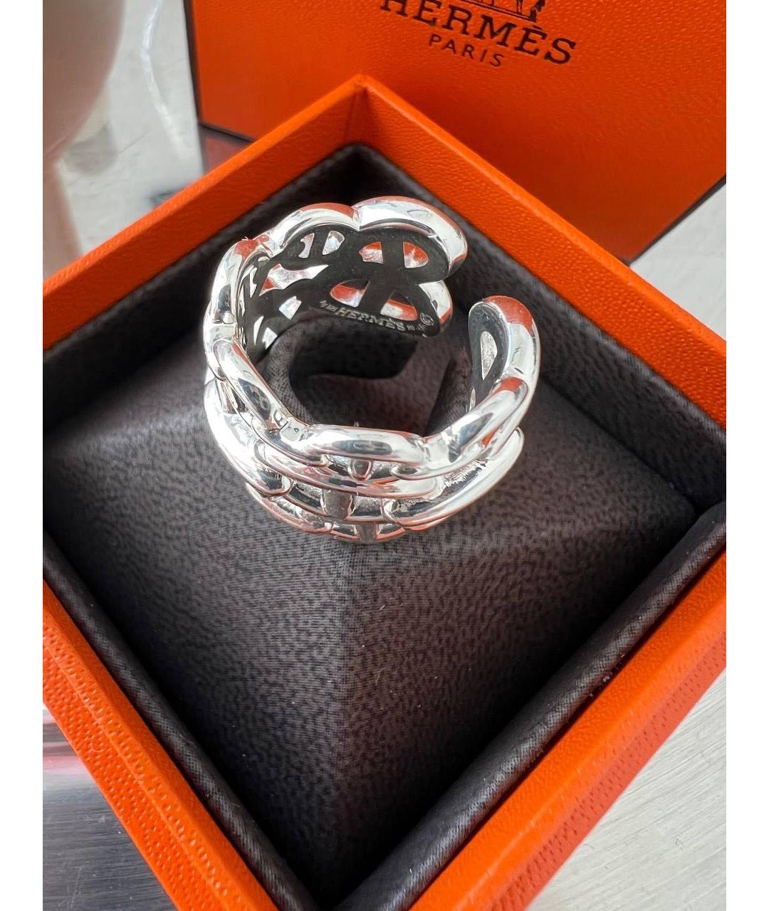 HERMES Серебряное серебряное кольцо, фото 6