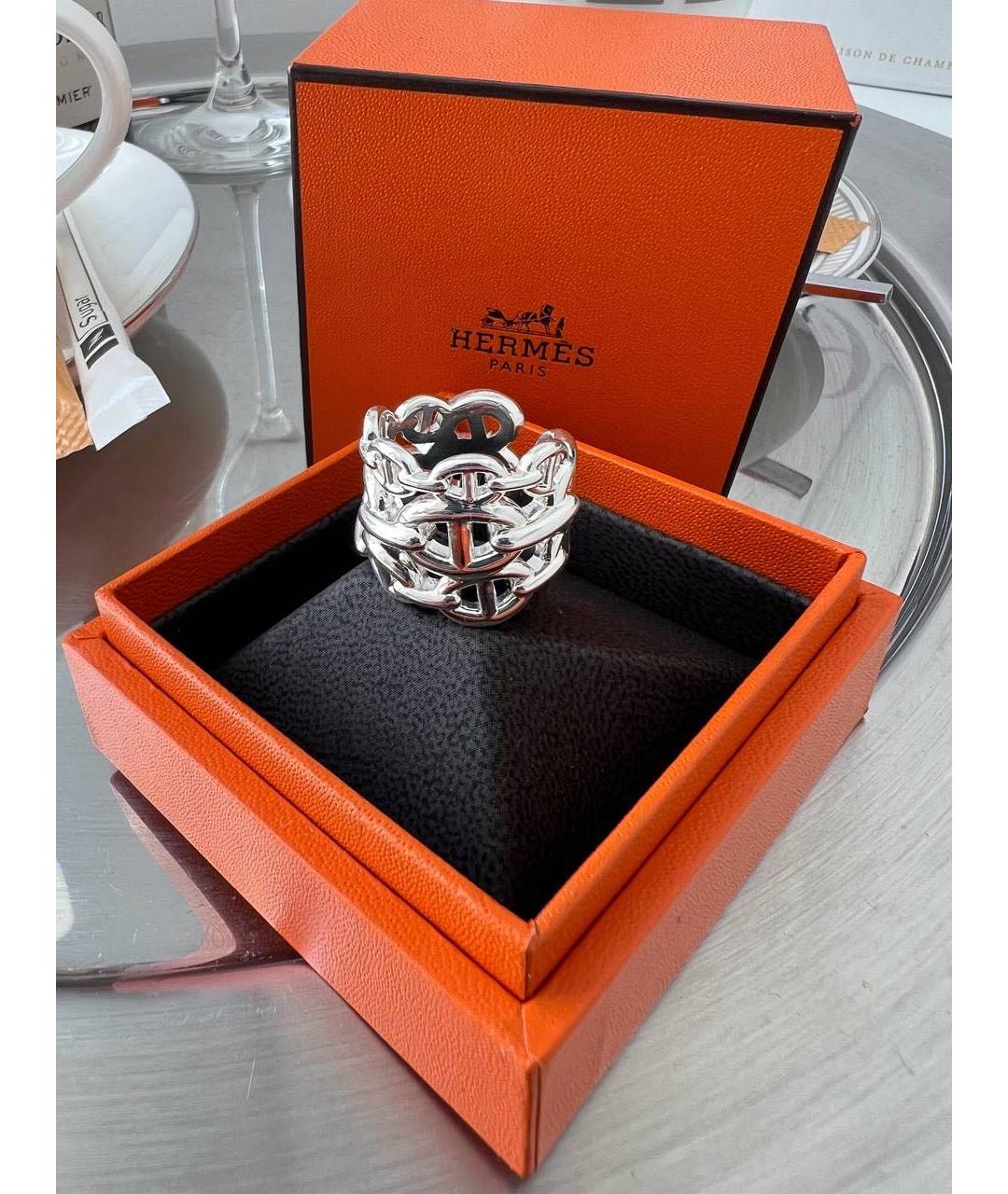 HERMES Серебряное серебряное кольцо, фото 3