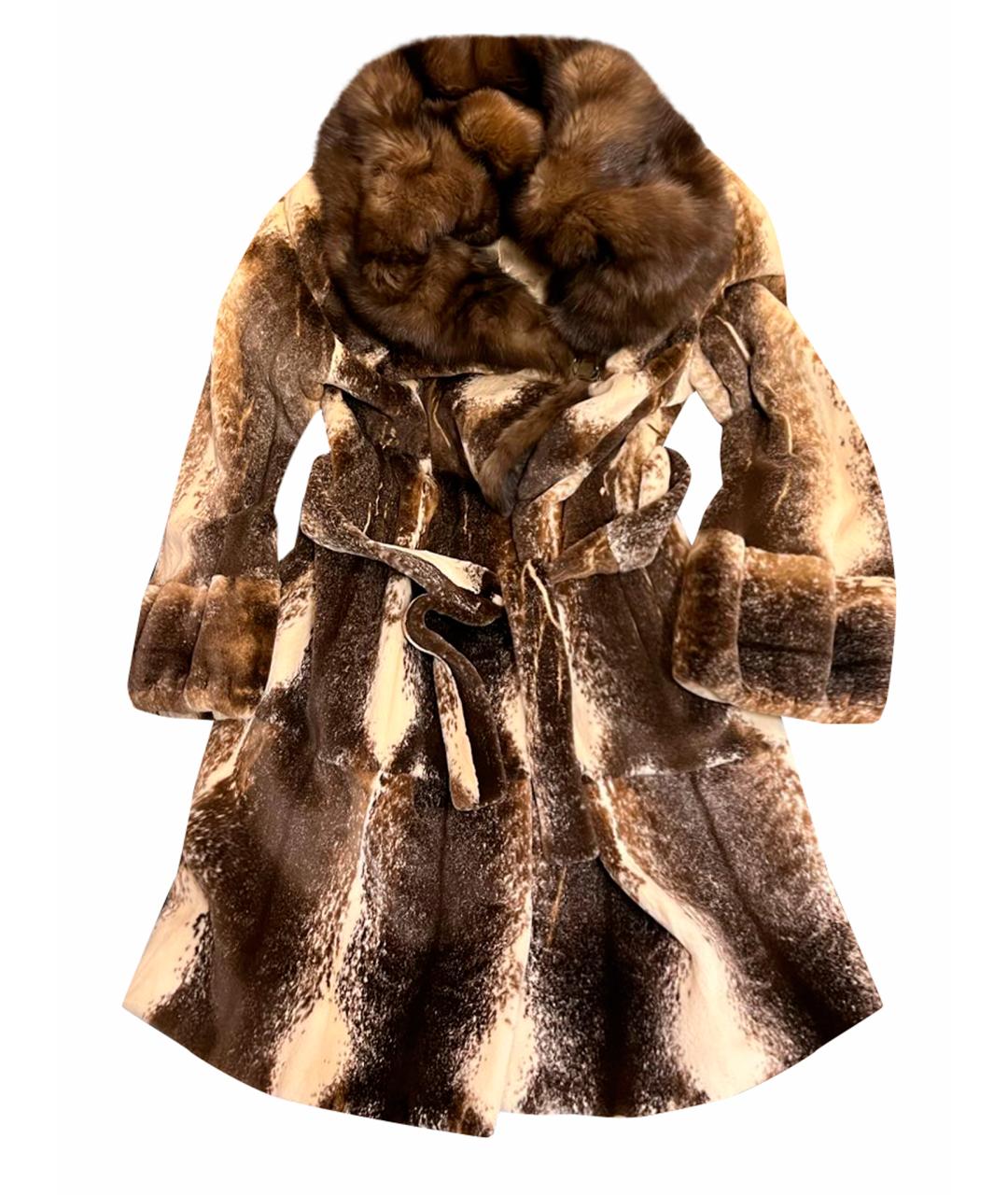 MALA MATI Коричневая меховая шуба, фото 1