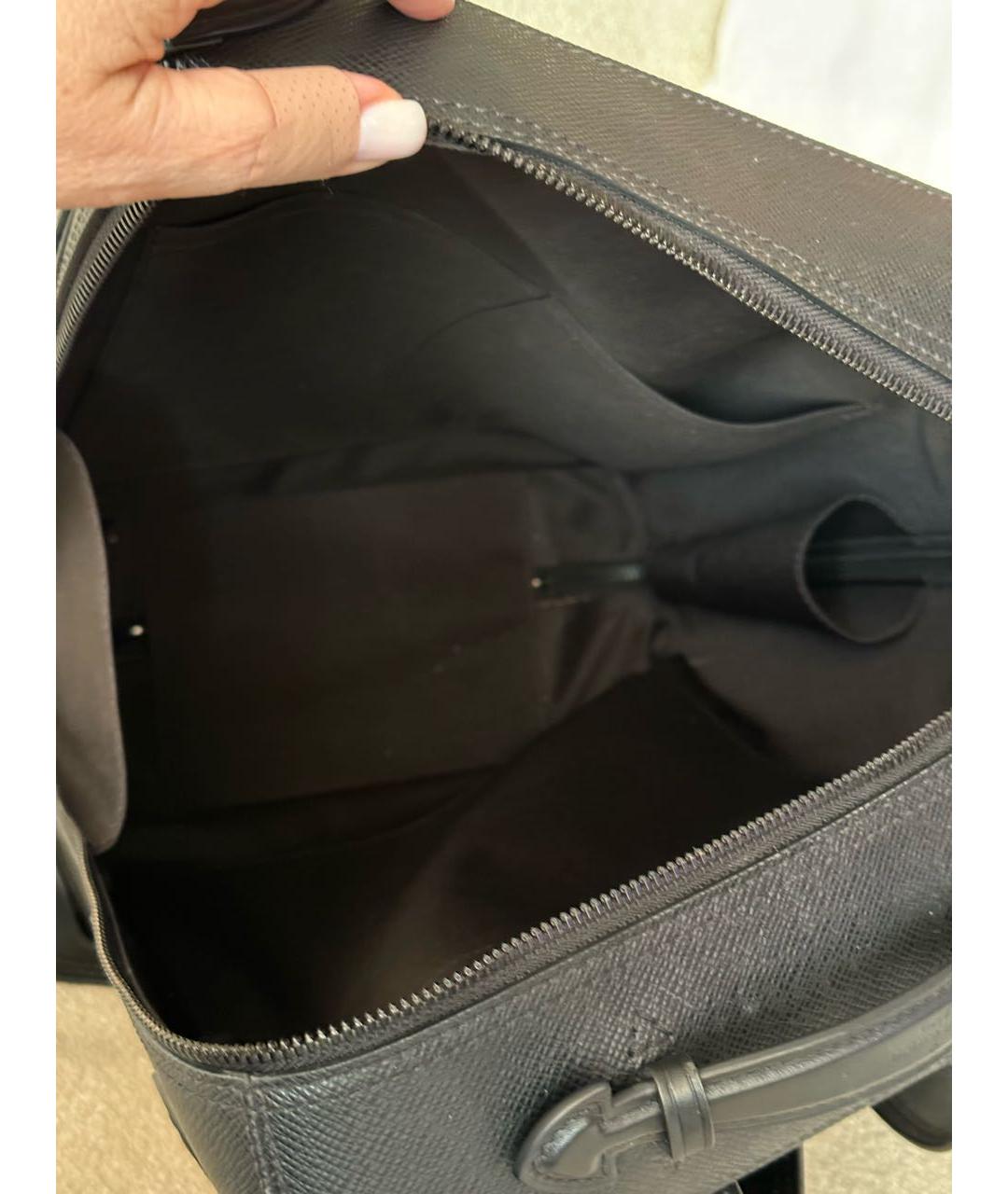 LOUIS VUITTON Черный кожаный рюкзак, фото 7