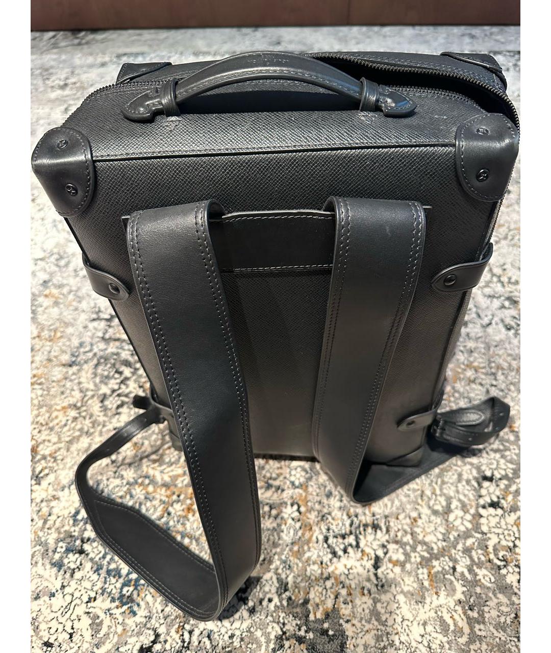 LOUIS VUITTON Черный кожаный рюкзак, фото 3
