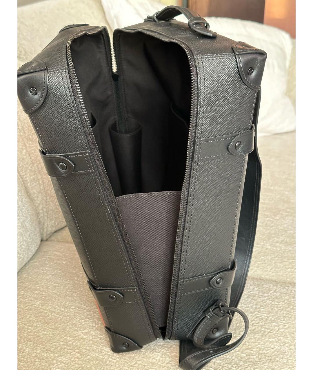 LOUIS VUITTON Черный кожаный рюкзак, фото 5