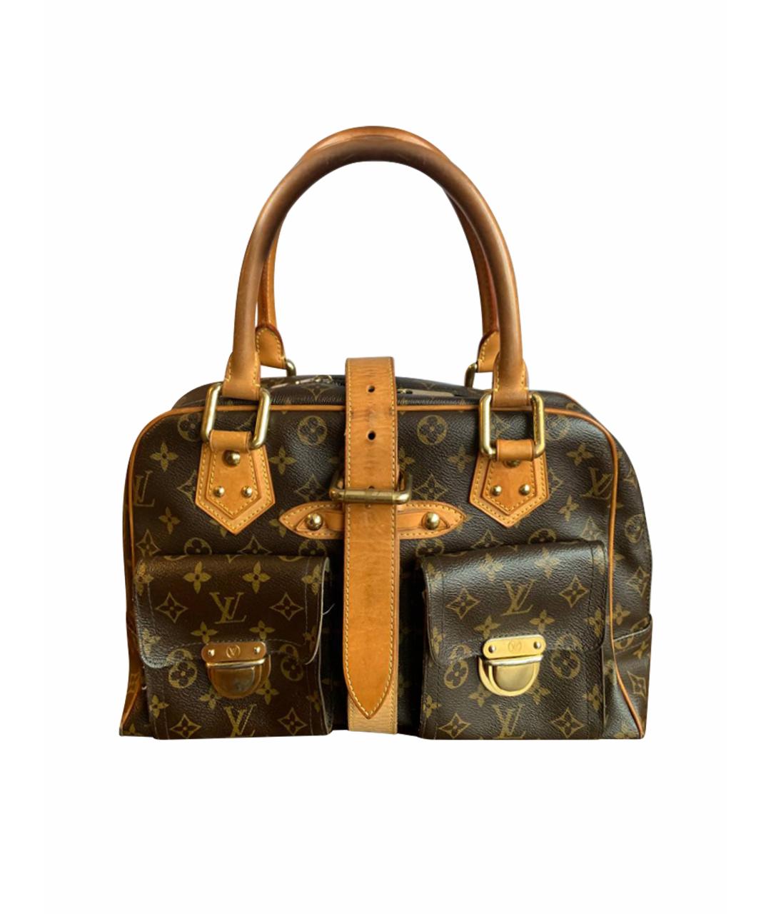 LOUIS VUITTON PRE-OWNED Коричневая кожаная сумка с короткими ручками, фото 1