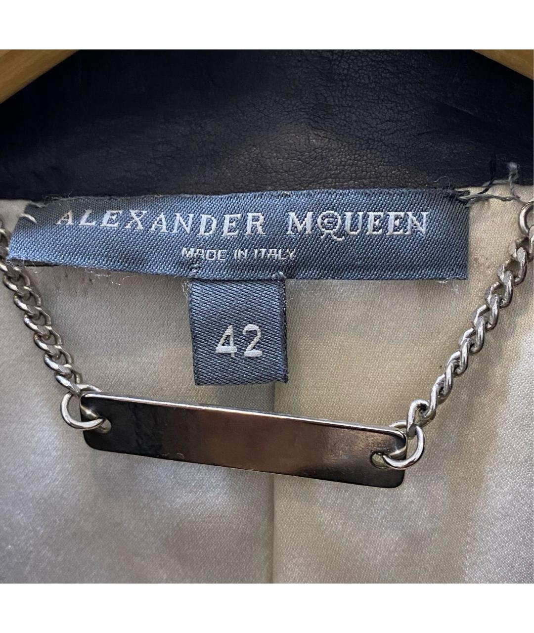 ALEXANDER MCQUEEN Черная кожаная куртка, фото 3