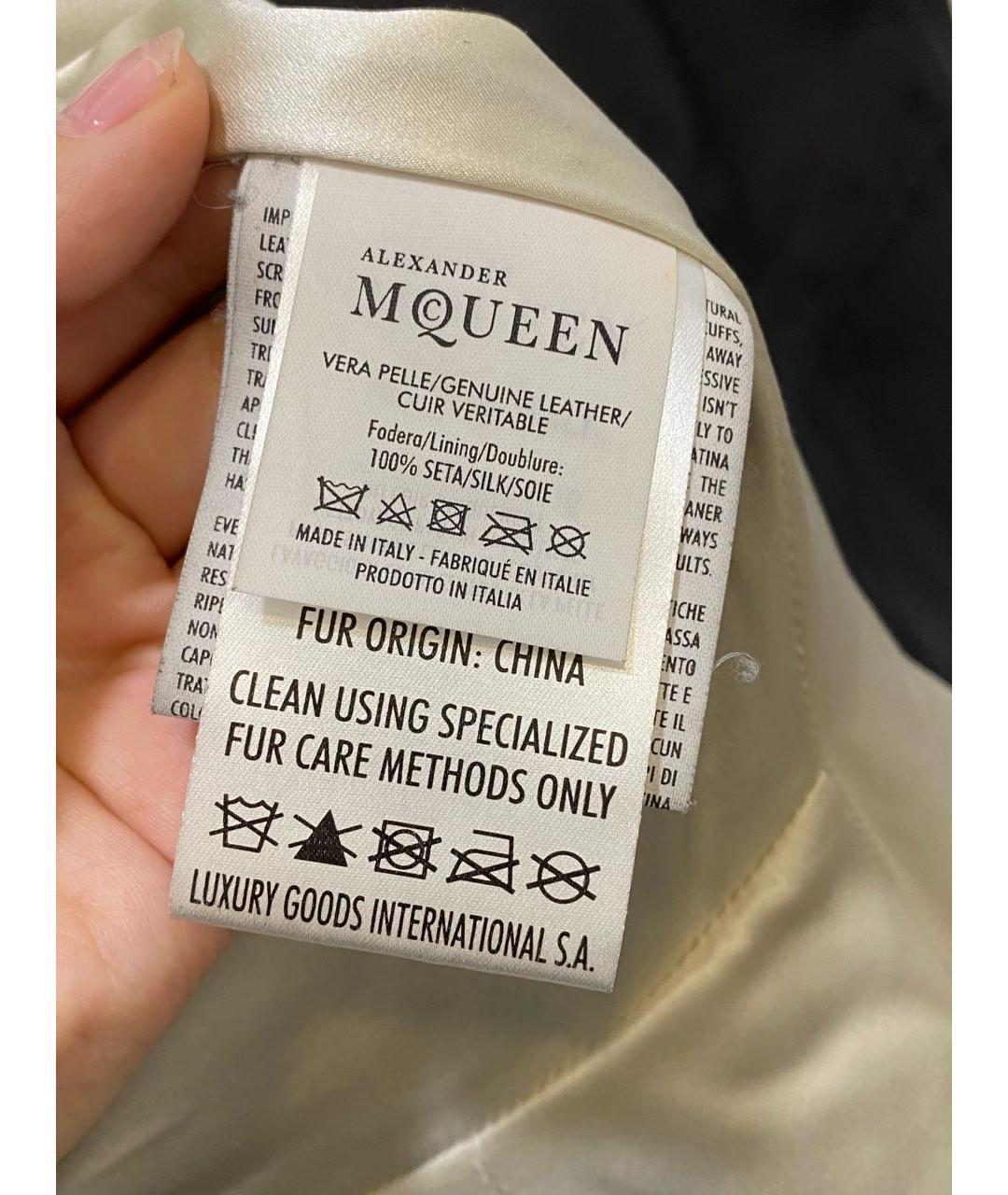 ALEXANDER MCQUEEN Черная кожаная куртка, фото 7