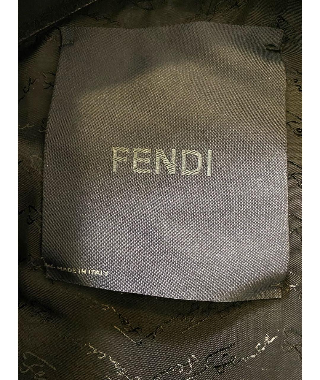 FENDI Черная меховая шуба, фото 3