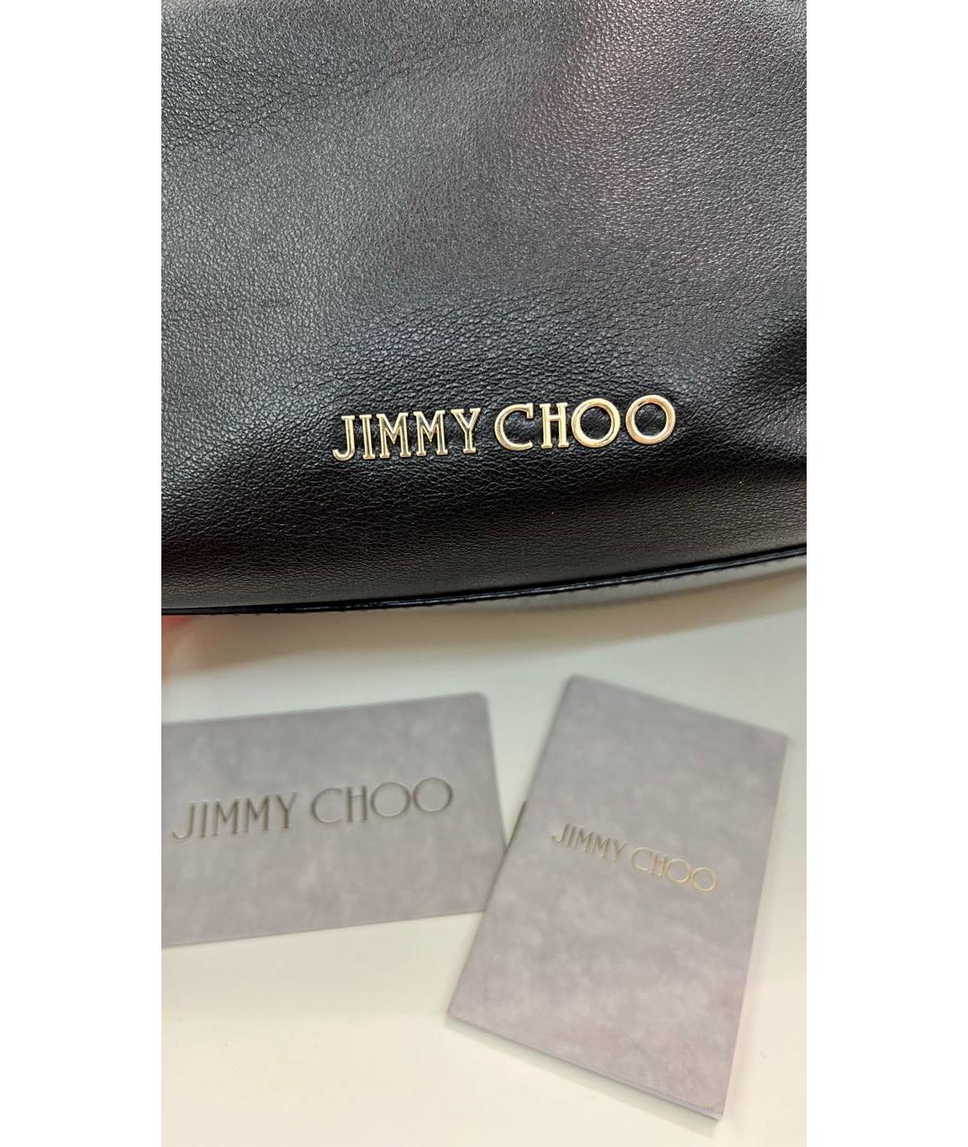 JIMMY CHOO Черная кожаная сумка с короткими ручками, фото 2