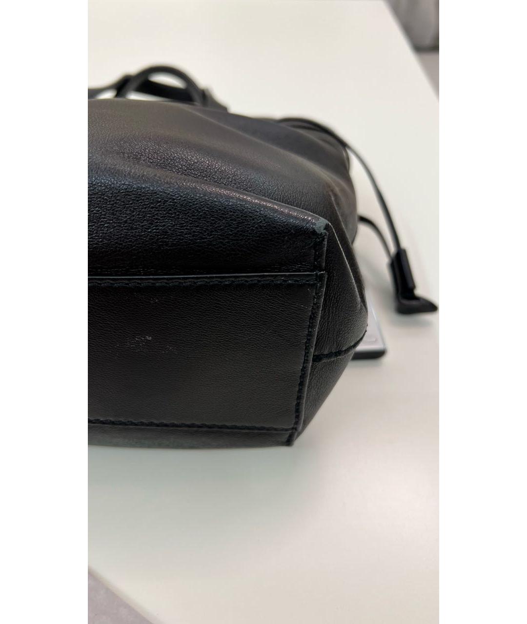 JIMMY CHOO Черная кожаная сумка с короткими ручками, фото 4