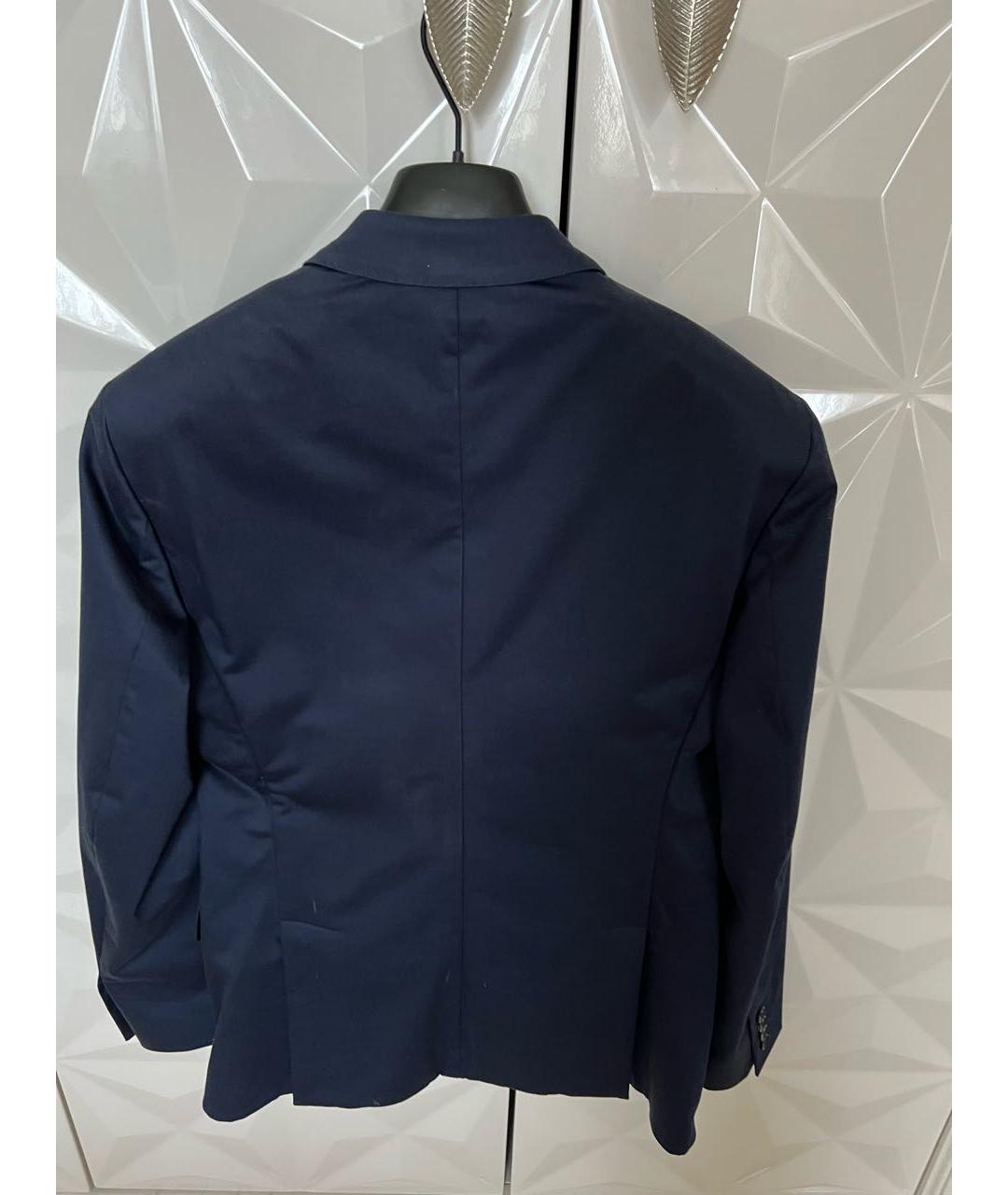 BURBERRY Темно-синий хлопковый жакет/пиджак, фото 2