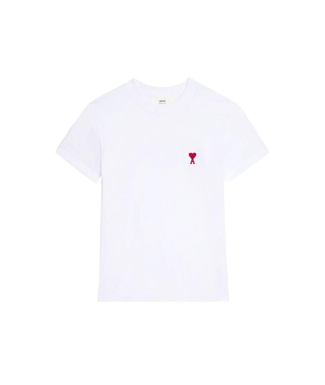 AMI Белая хлопковая футболка, фото 1