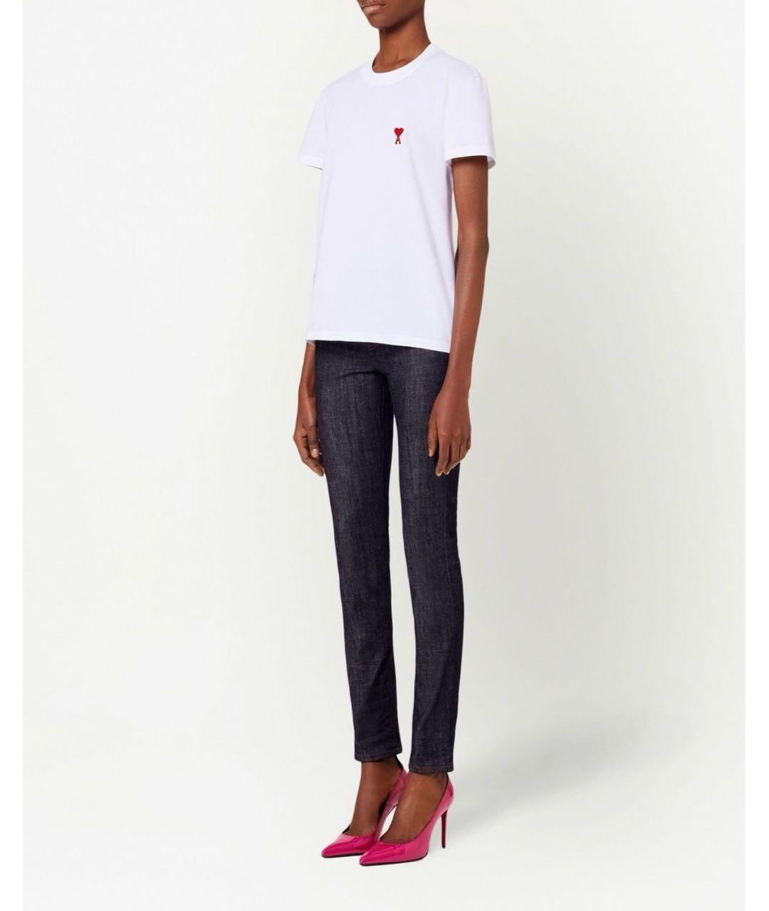 AMI Белая хлопковая футболка, фото 2