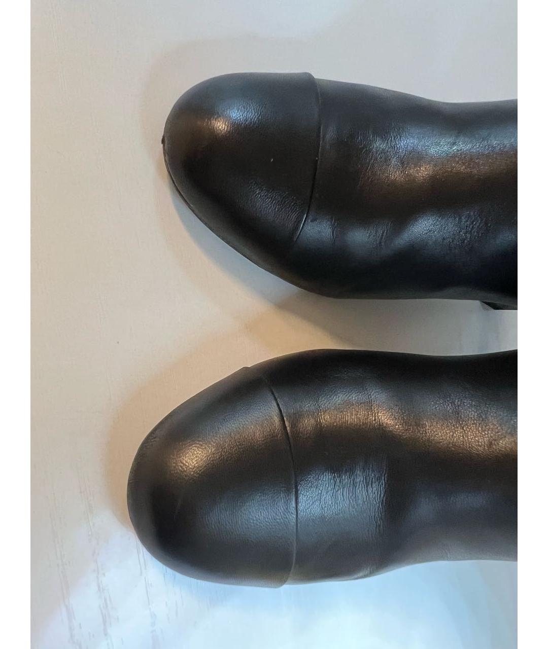 CHANEL PRE-OWNED Черные кожаные ботфорты, фото 8
