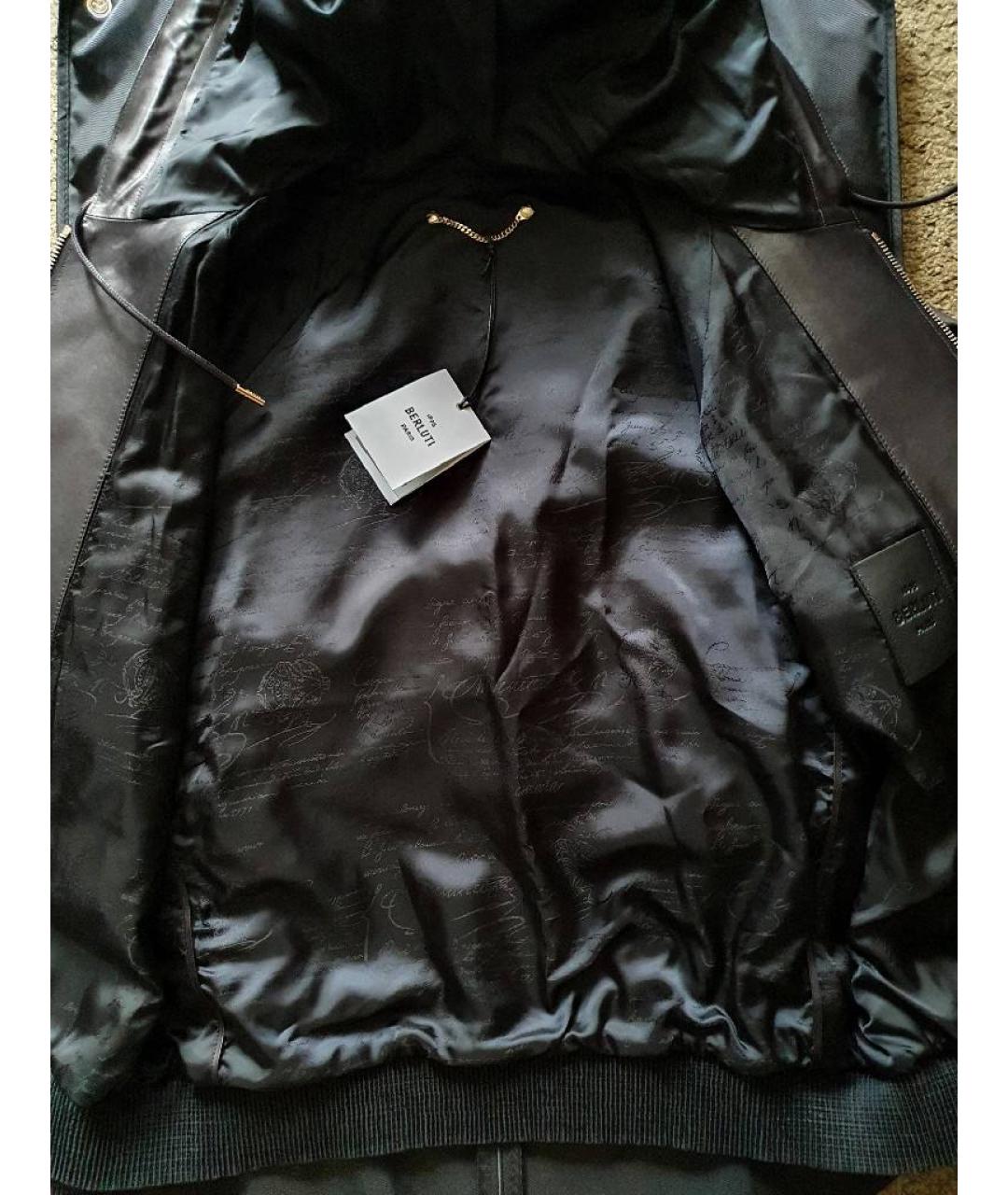 BERLUTI Черная кожаная куртка, фото 4