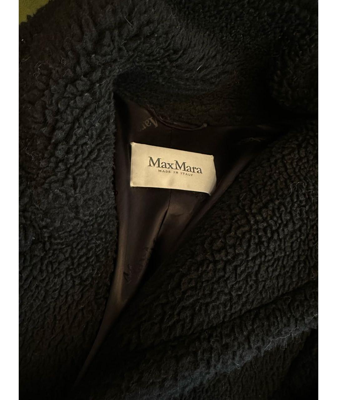 MAX MARA Черная шерстяная шуба, фото 4