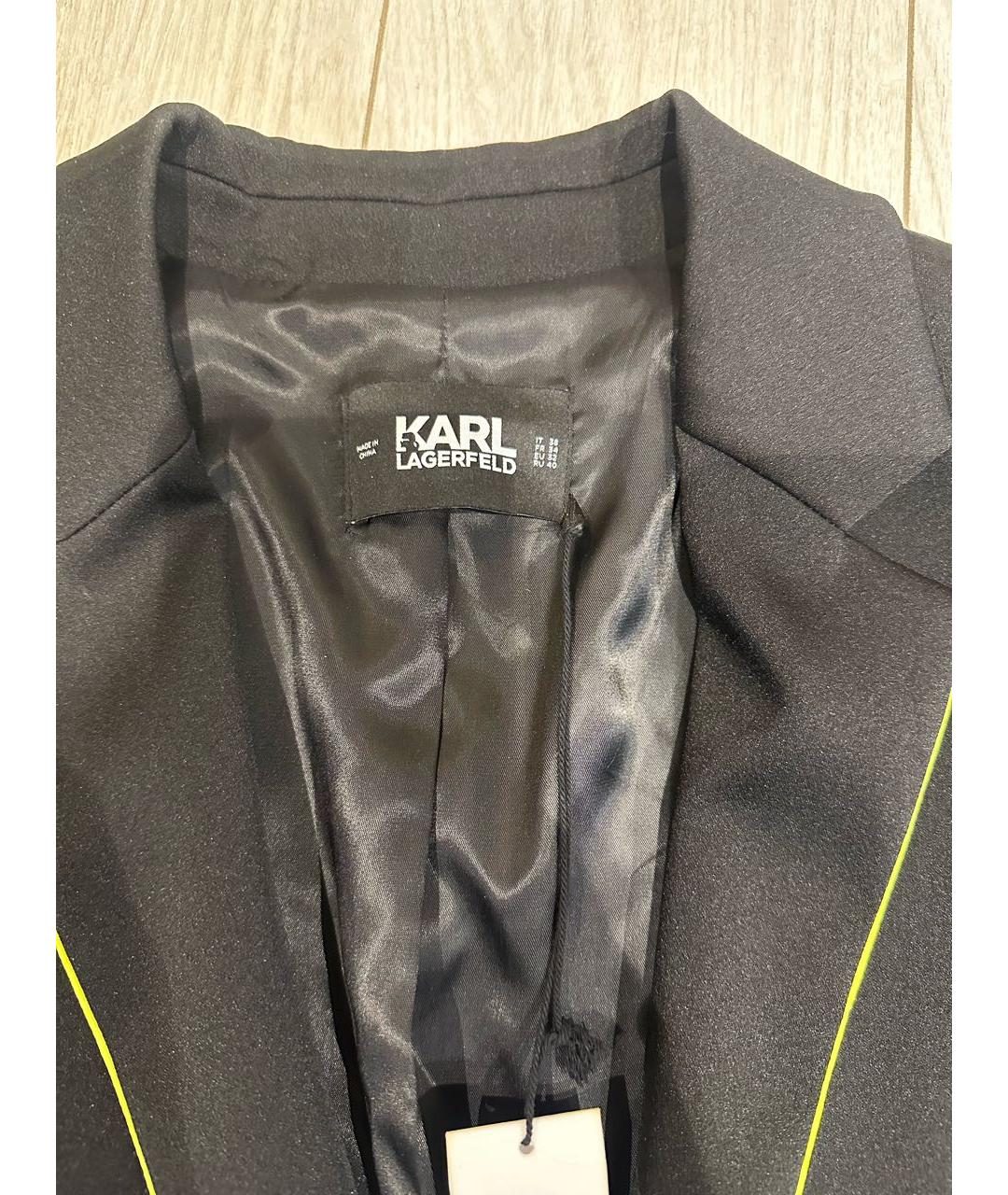 KARL LAGERFELD Черный полиэстеровый костюм с брюками, фото 7