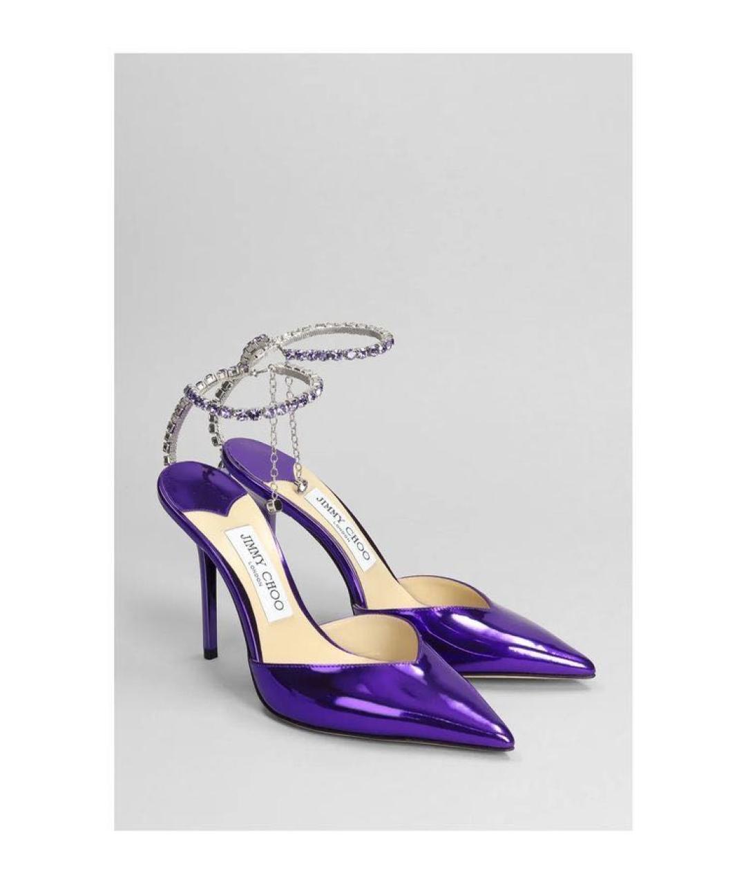 JIMMY CHOO Фиолетовые туфли из лакированной кожи, фото 4