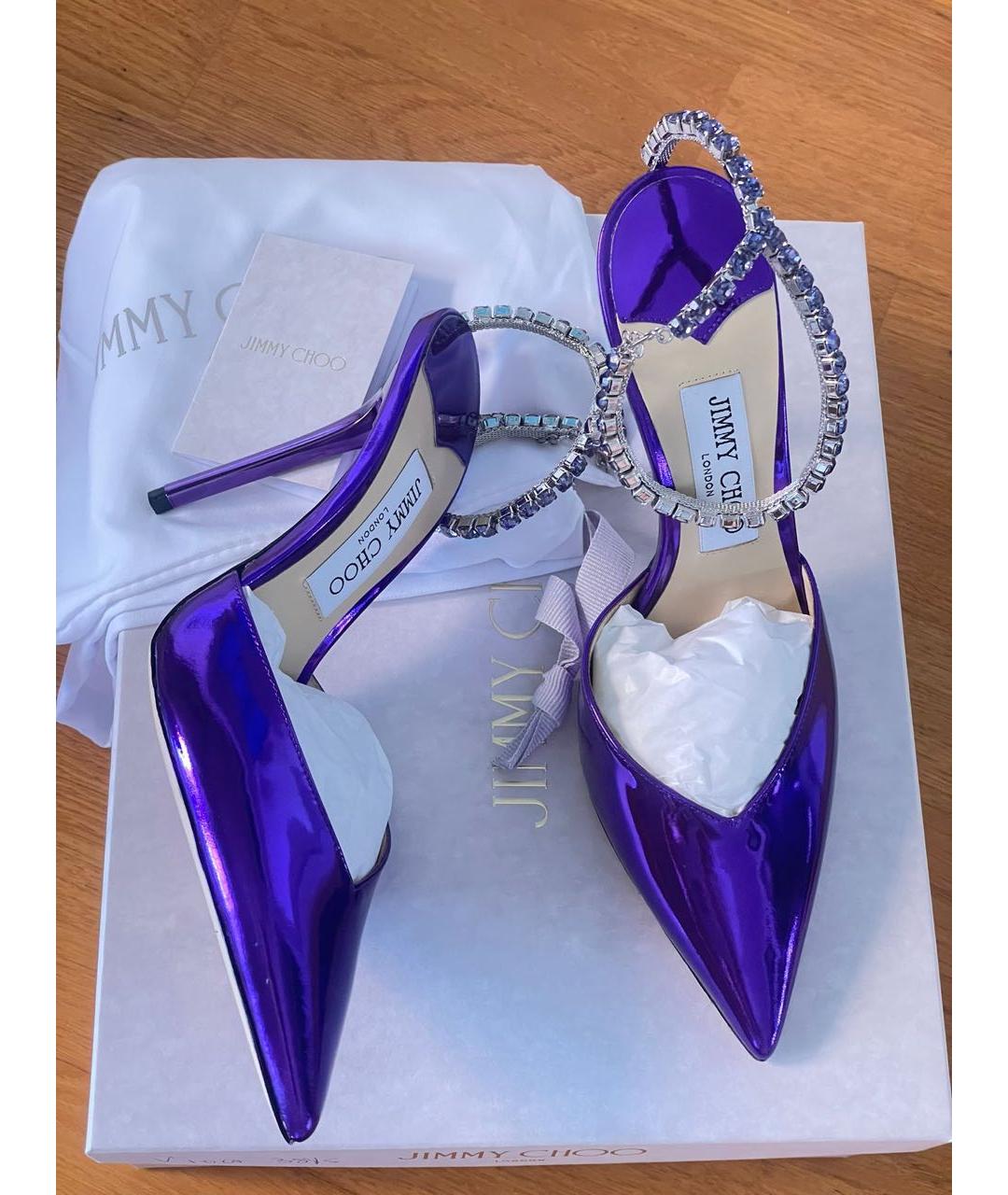 JIMMY CHOO Фиолетовые туфли из лакированной кожи, фото 2