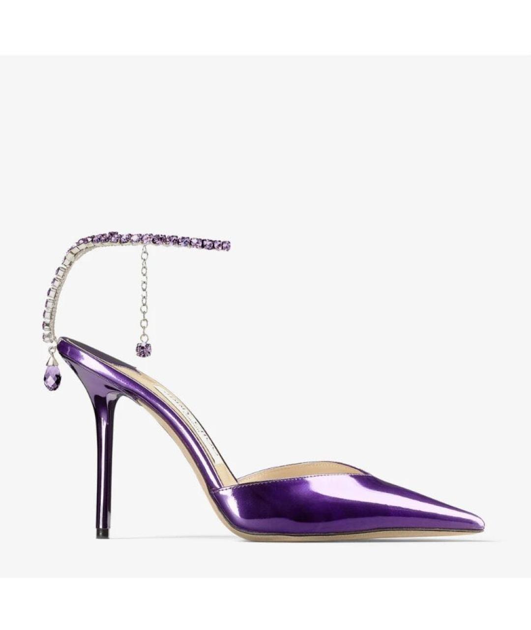 JIMMY CHOO Фиолетовые туфли из лакированной кожи, фото 5