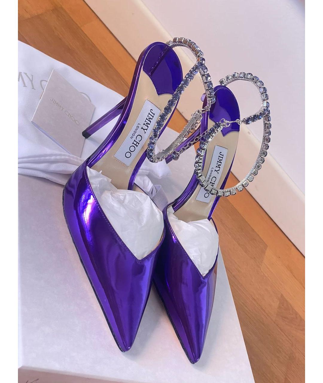 JIMMY CHOO Фиолетовые туфли из лакированной кожи, фото 3