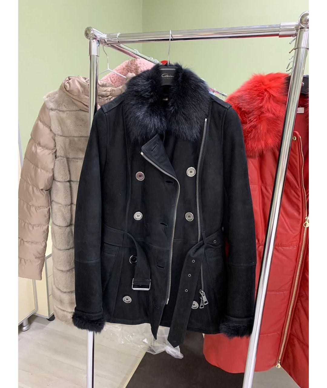 BURBERRY Черная замшевая дубленка, фото 6