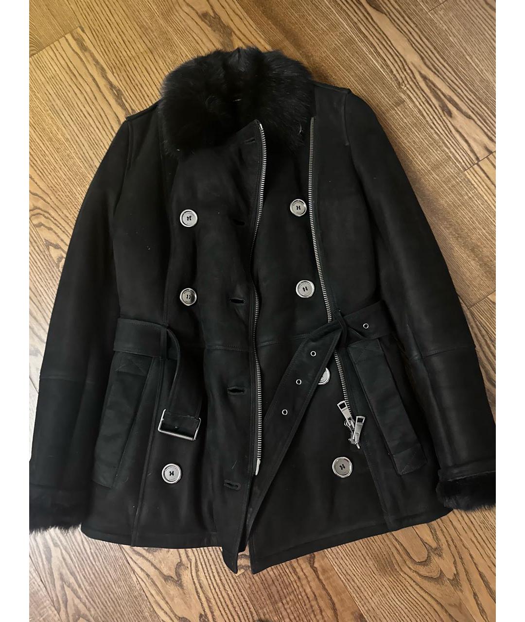 BURBERRY Черная замшевая дубленка, фото 2