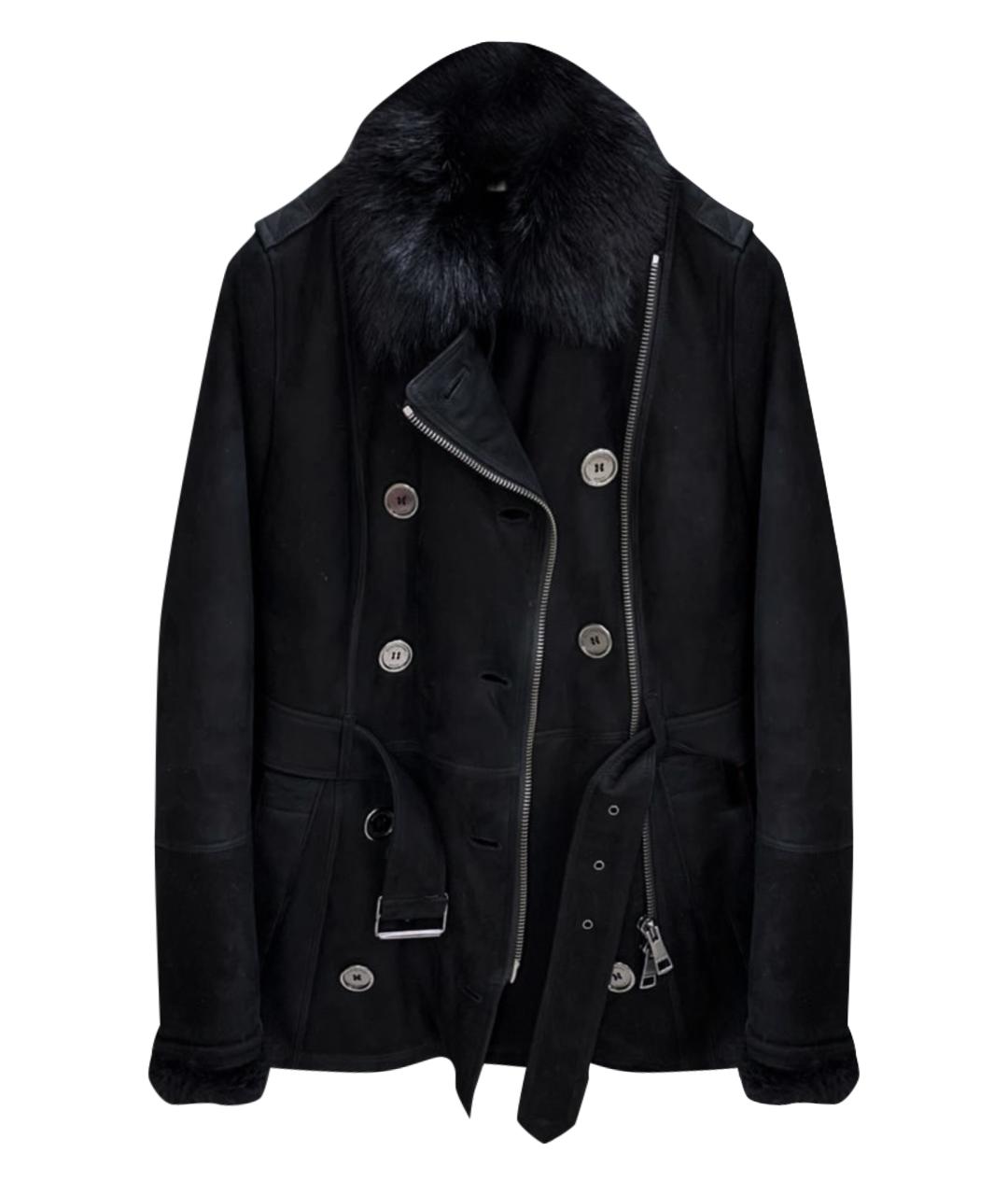 BURBERRY Черная замшевая дубленка, фото 1