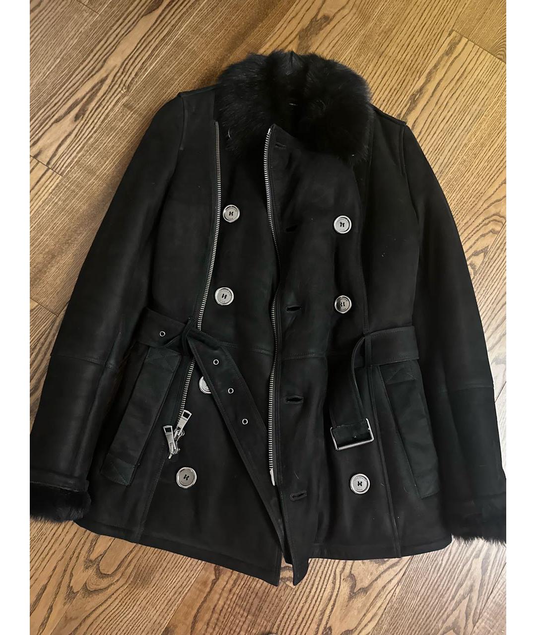 BURBERRY Черная замшевая дубленка, фото 5
