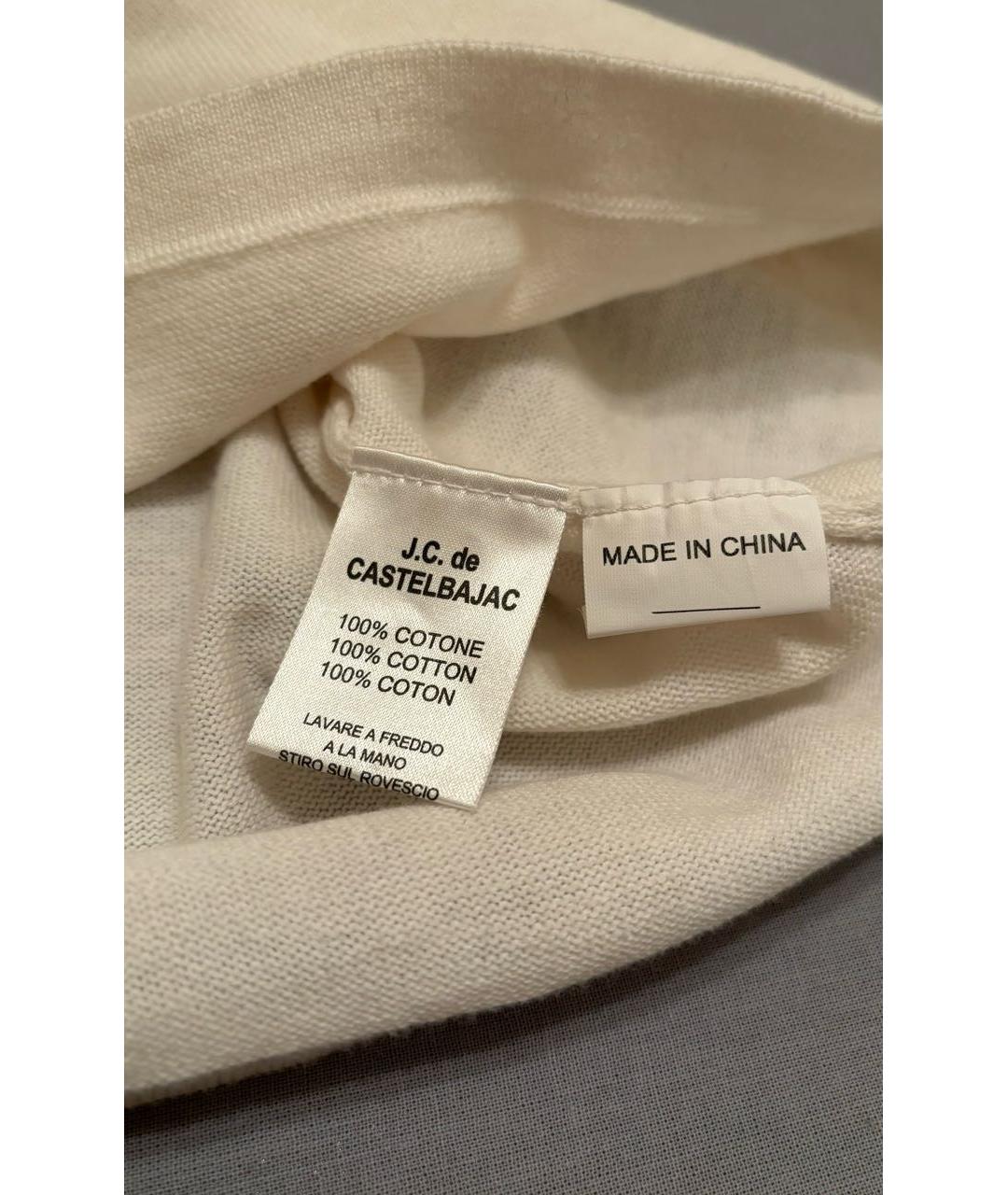JC DE CASTELBAJAC Белый хлопковый джемпер / свитер, фото 4