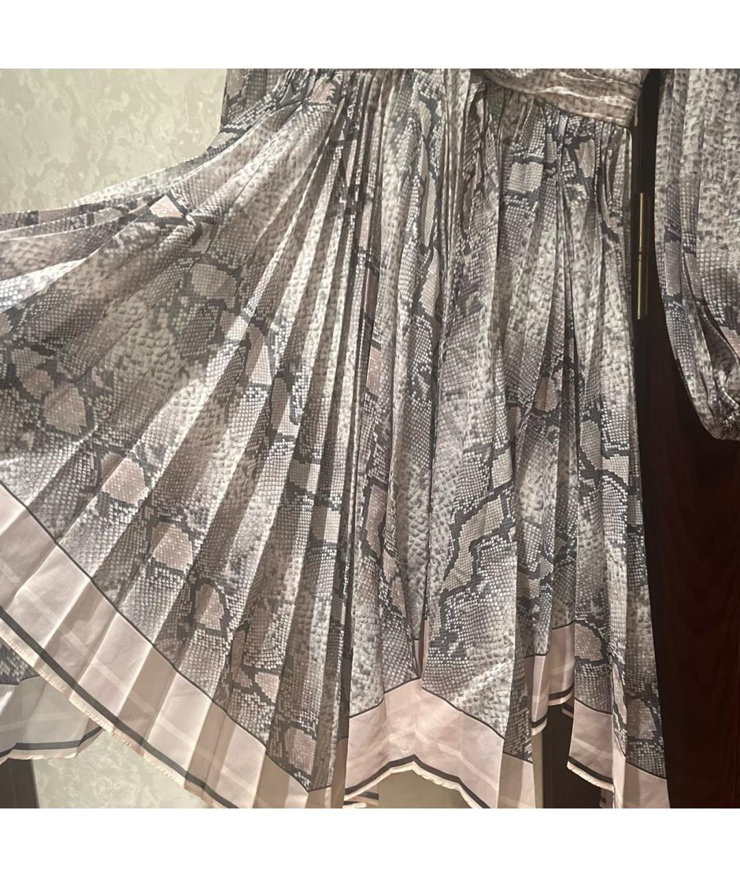 ZIMMERMANN Антрацитовое шифоновое коктейльное платье, фото 5