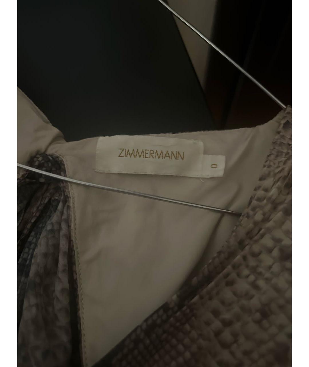 ZIMMERMANN Антрацитовое шифоновое коктейльное платье, фото 4